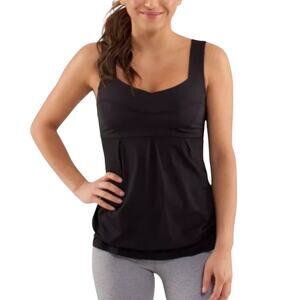 Lululemon Run Tame Me Tank in Black Workout Yoga Running Activewear Women's 4